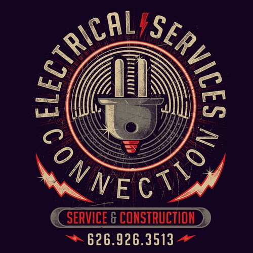 t-shirt design for electric service company