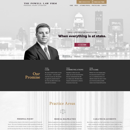 Website for Attorney at Law Firm
