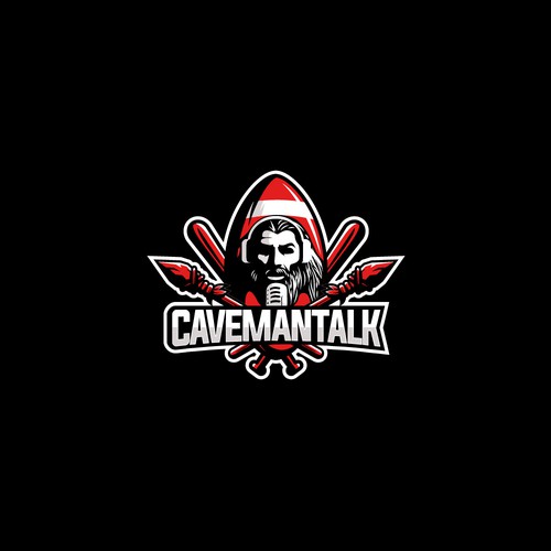 emblem logo concept for cavemantalk