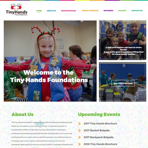 Colorful Web Design for Charity Website
