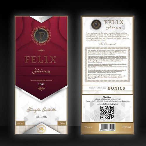 Luxury wine label