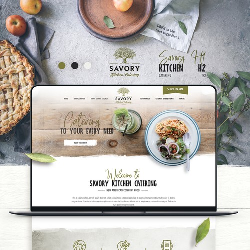 Catering homepage presentation