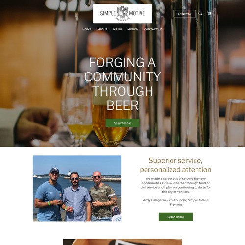 WEBSITE DESIGN FOR BEER BRAND - SIMMPLE BREWING