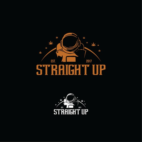 STRAIGHT UP Astronout logo concept for pre roll ciggarette