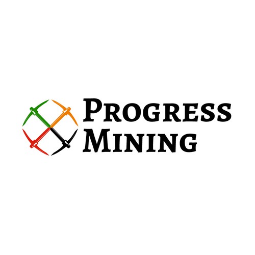 Bold and luxurious logo for mining companhy
