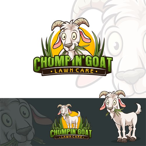 Chomping Goat Mascot Logo