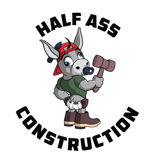 Logo variation for Half Ass Construction