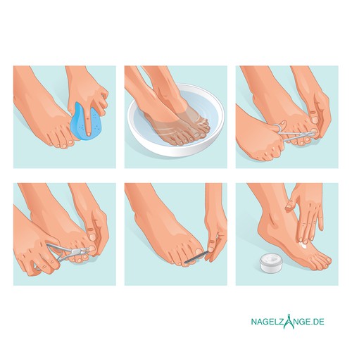 Realistic Toenail Illustration for Nagelzange.de