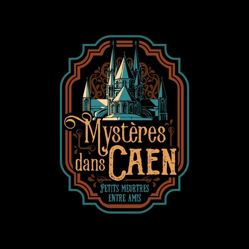 Logo in Art Nouveau style for a scavenger hunt - Mystères dans Caen