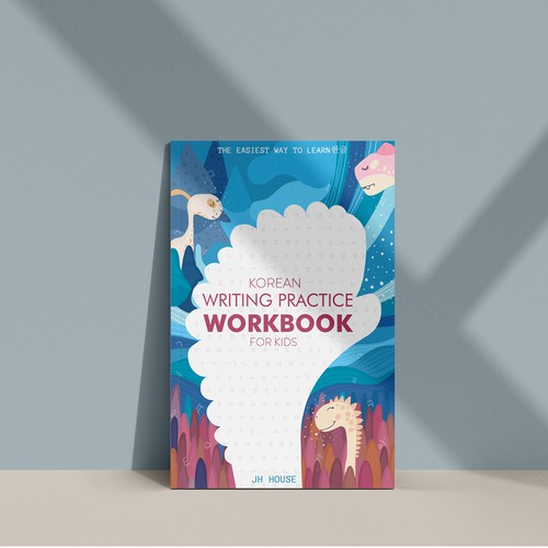 Korean Writing Practice Workbook Cover design for J H House