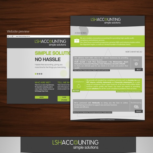 Create a knock out flyer for an Accounting firm.