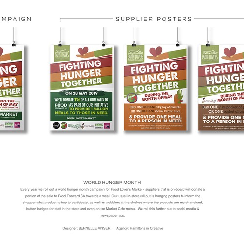 World Hunger month campaign poster design