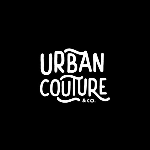 Logo for Urban Couture & Co. Custom Clothes with trendy phrases and designs.