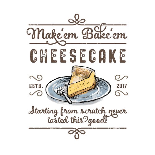 Logo for hand made cheesecakes!