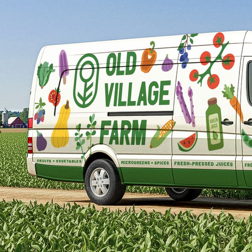 Van Wrap Design for a Farm Truck.