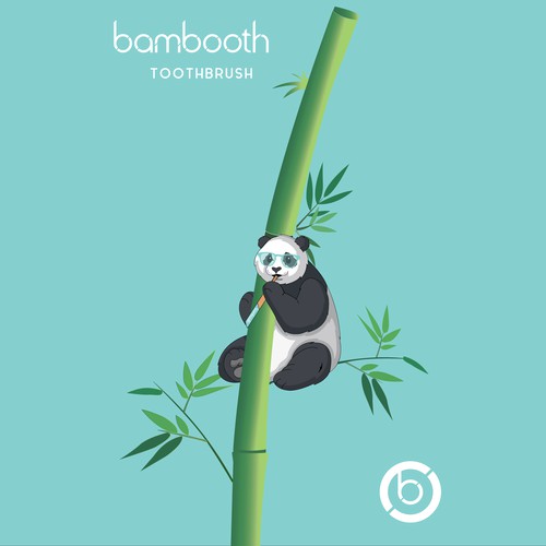 Cute panda for bambooth toothbrush