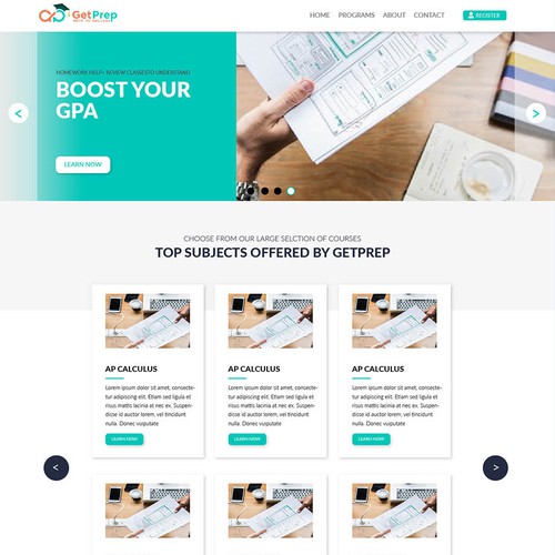 Design website for getprep contest design