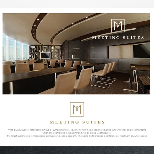 Create a brand ID for conference facilities within a luxury business hotel in Dubai