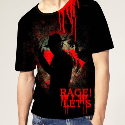 Freddy Krueger design for Let's Rage! Clothing