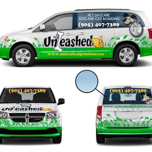 Vehicle Wrap for Unleashed Petsitters!