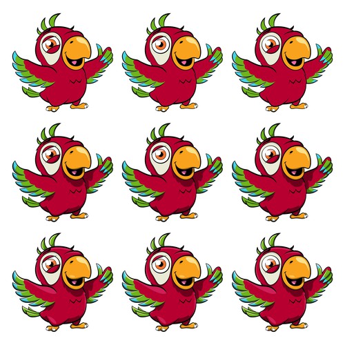 "Chipper Parrots" Logo / Mascot Design
