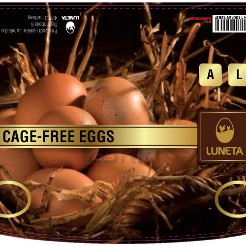 Cage free eggs pack design