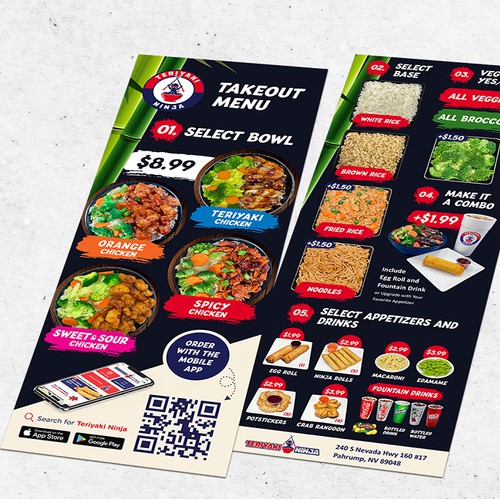 New Restaurant Takeout Menu