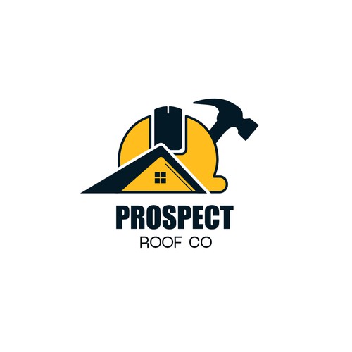 Logo for a roofing company
