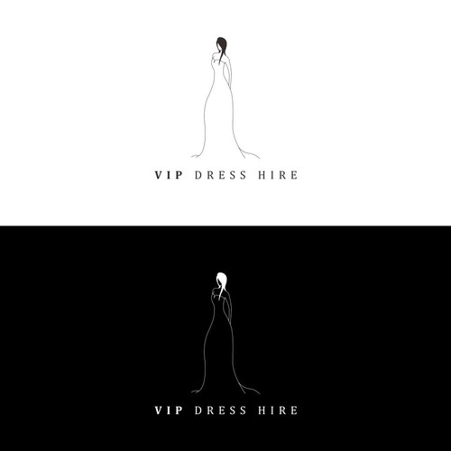 Monoline logo for VIP dress hire