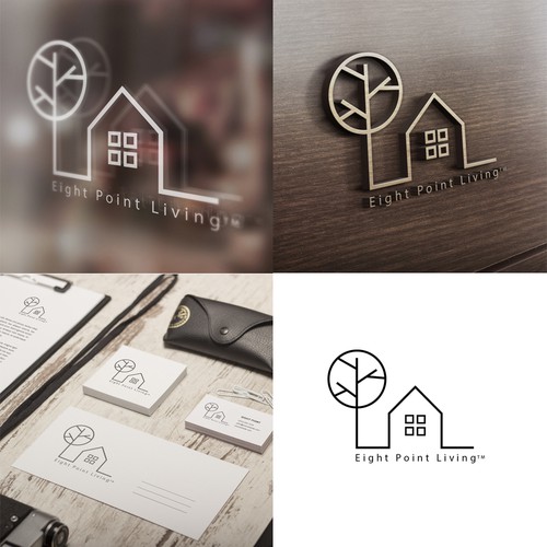 Simple and Clean Logo for Eight Point Living