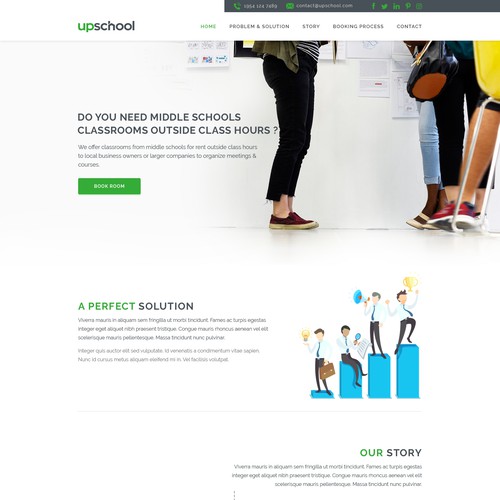 Landing page design contest entry