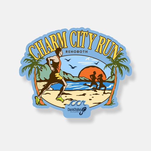 Rehoboth Beach Running Sticker
