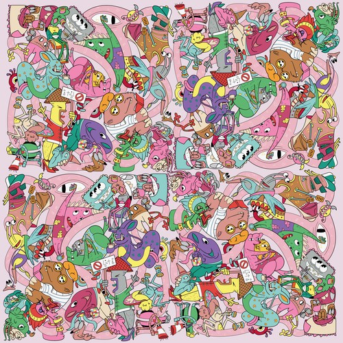 "We're All Aliens Here" Pattern (CMYK, vector)