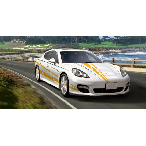 Porsche Hybrid car - funky wrap design