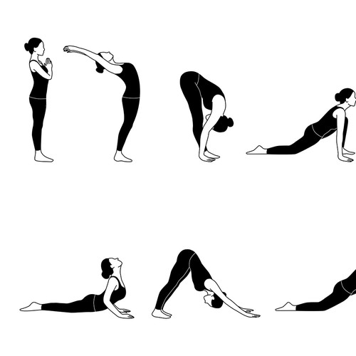 Illustrations for yoga book