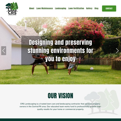 Modern and simple design for Landscaping Company