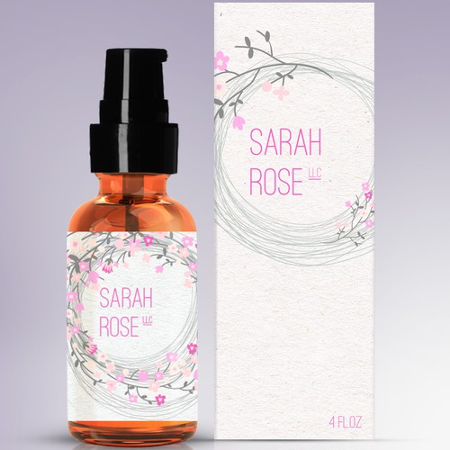 Eye catching yet still subtle Cosmetic oil Label