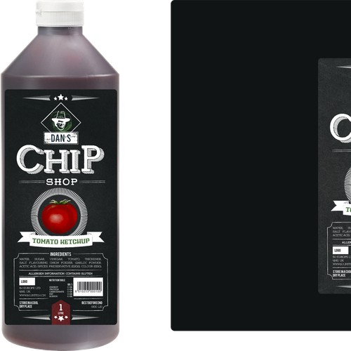 Help Dan's Chip Shop Sauces with a new product label