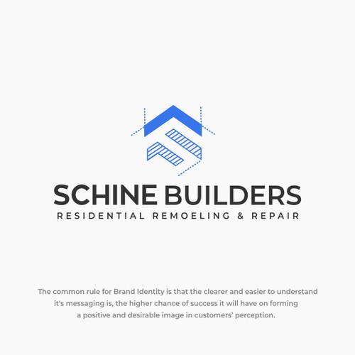 Double meanning logo for construction company