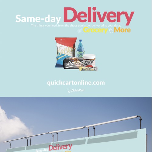 Food delivery design poster