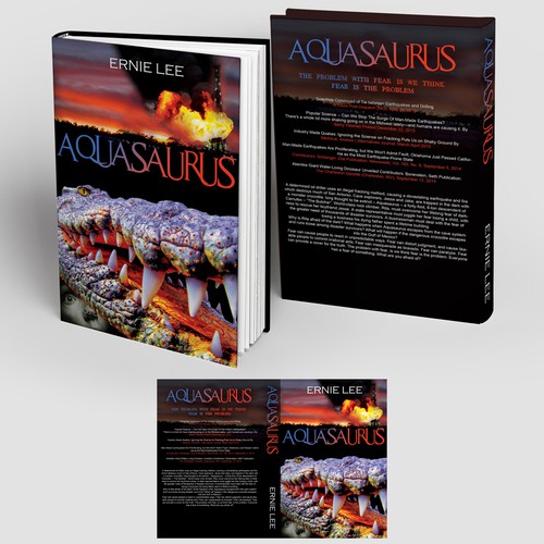 Book Cover design - action/thriller "Aquasaurus"