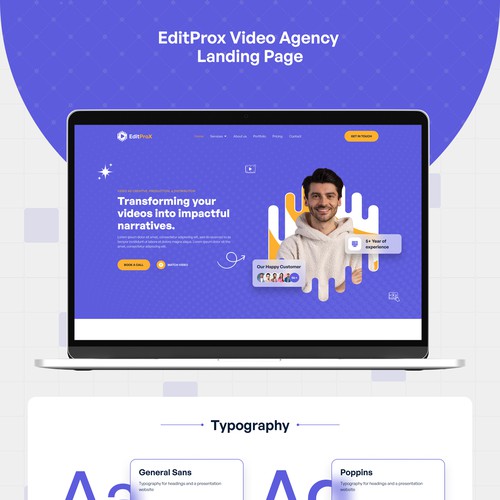 EditProx Video Agency Landing Page