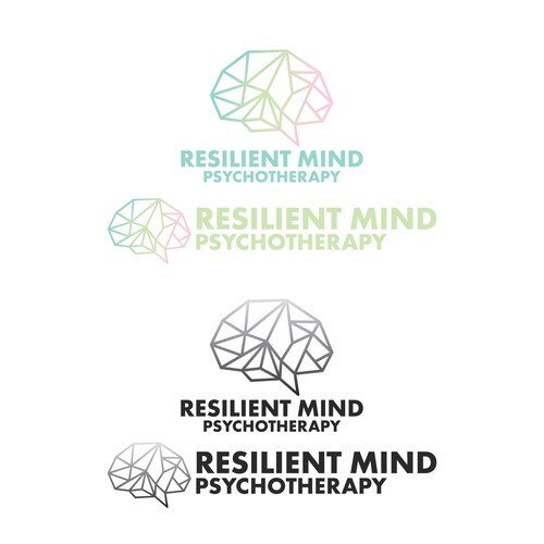 Modern chic logo for psychotherapy clinic.