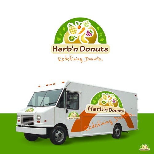 Donuts and herbs bold logo