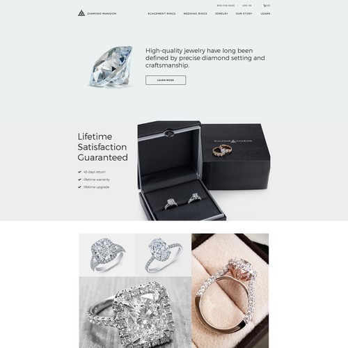 Customized Engagement Ring E commerce Revamp