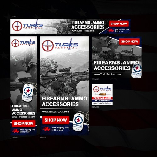 Web Advertising Banners for Tactical Firearms Retailer