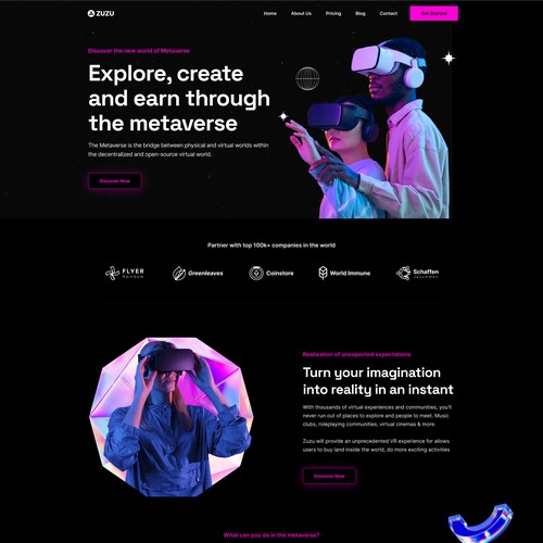 Metaverse Website Design