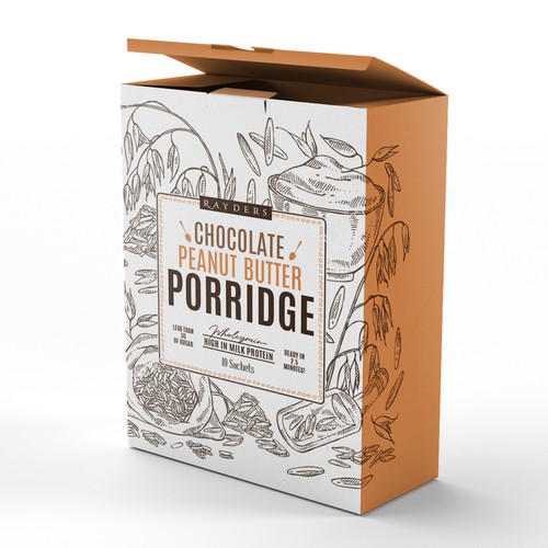 Porridge Cereal box design