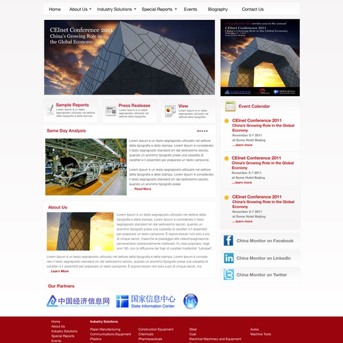 China Monitor ISG needs a new website design