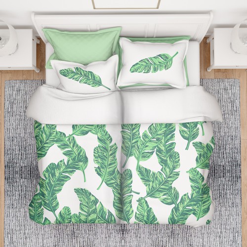 Sophisticated bedding design with a playful edge